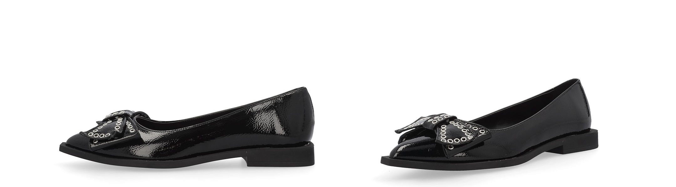 Ballerine in vernice con fiocco